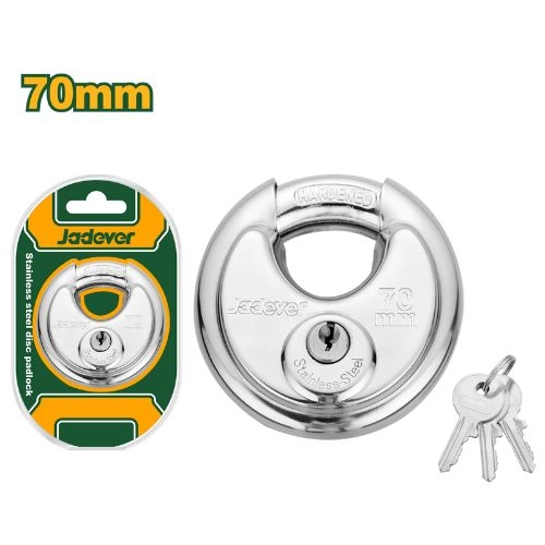 JADEVER 70mm 555g Disc Lock - Brass Cylinder JDPDD470